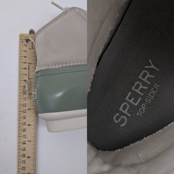 Sperry NEW Saltwater Nubuck Duck Boots Pink Gray - Picture 8 of 8